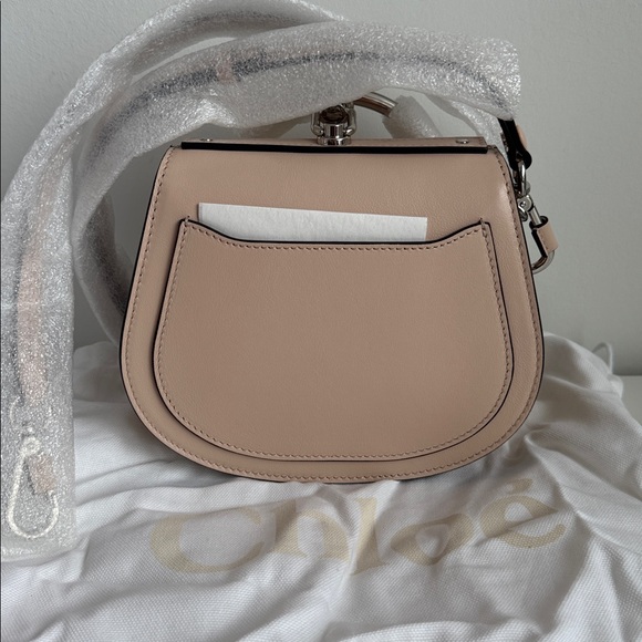 Chloe Nile Leather Shoulder Bag with Embellishment in Cement Pink (NWT) - Picture 7 of 12